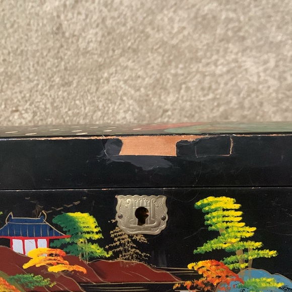 Vintage Far East Swan Japan Oriental Musical Jewel Box - Picture 7 of 16